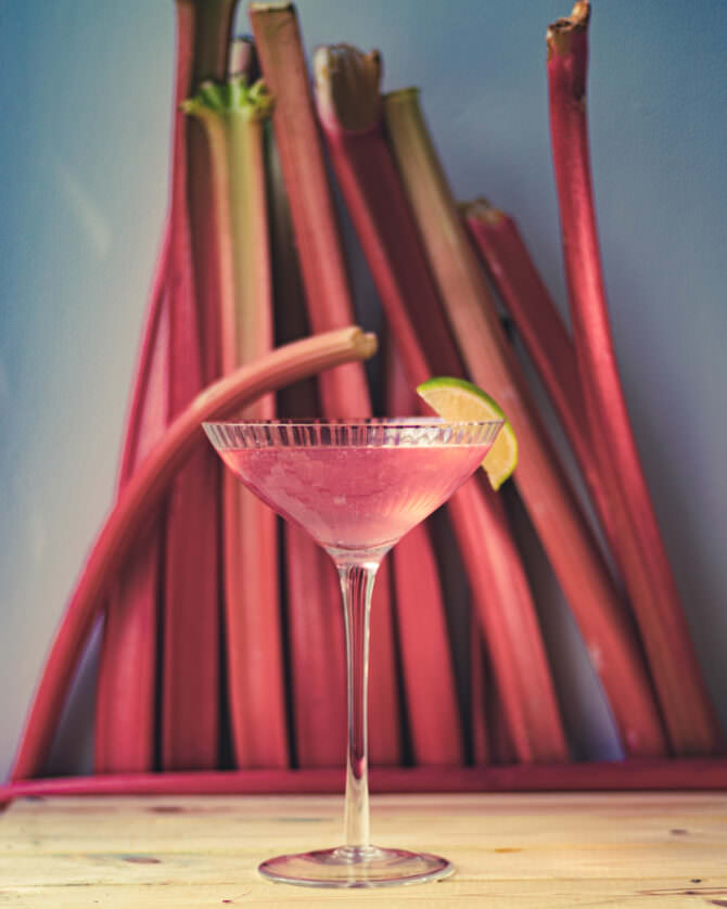 90s Cocktails Modernized Rhubarb Cosmo