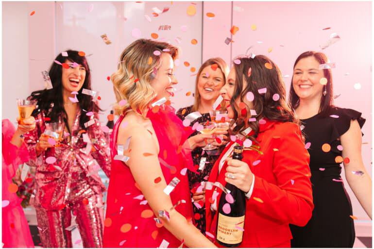 Bright Pink Modern Brooklyn LGBTQ Wedding