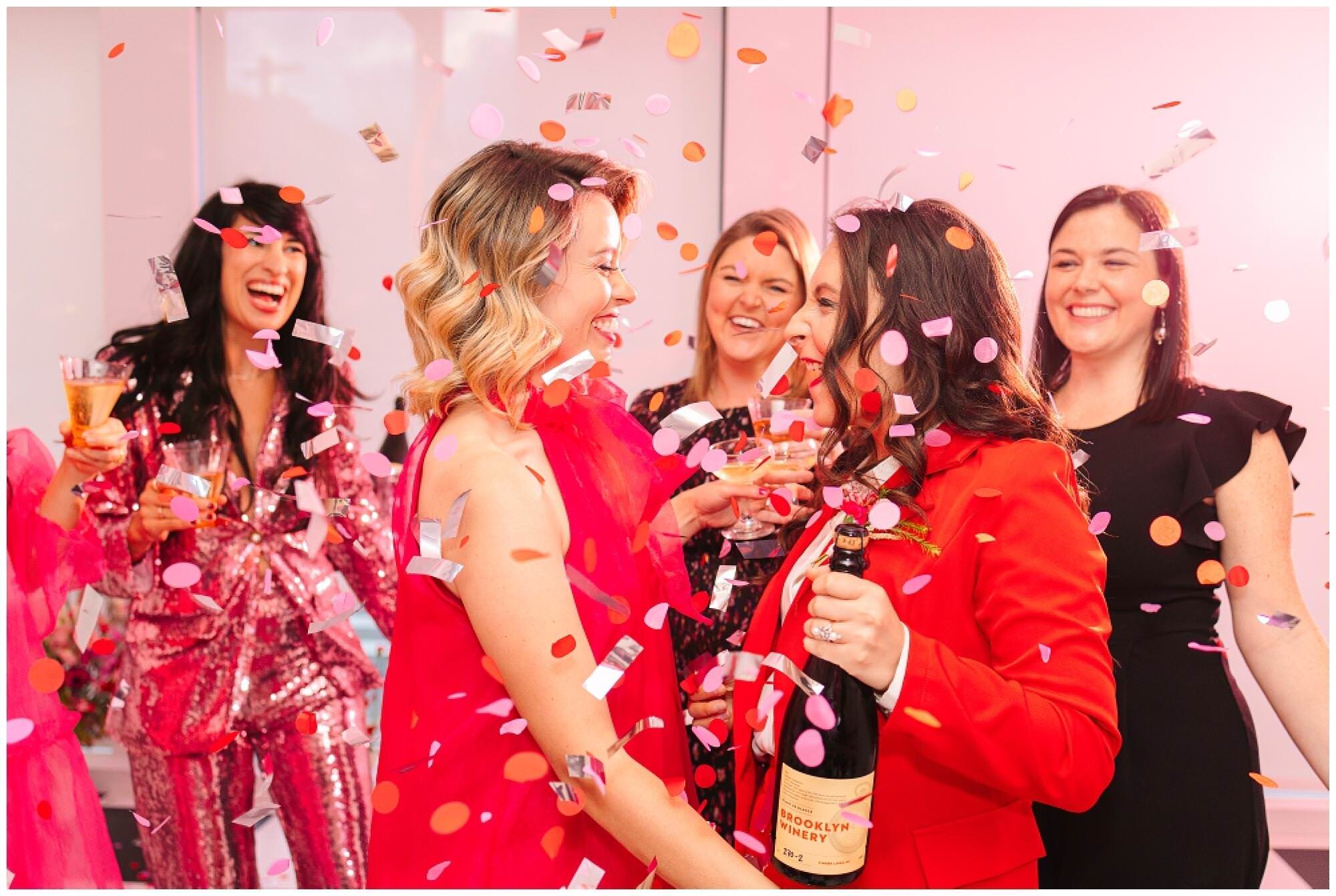 Bright Pink Modern Brooklyn LGBTQ Wedding
