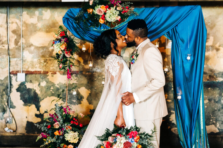 Eco Friendly Jewel Tone Pittsburgh Wedding WBU Event Venue