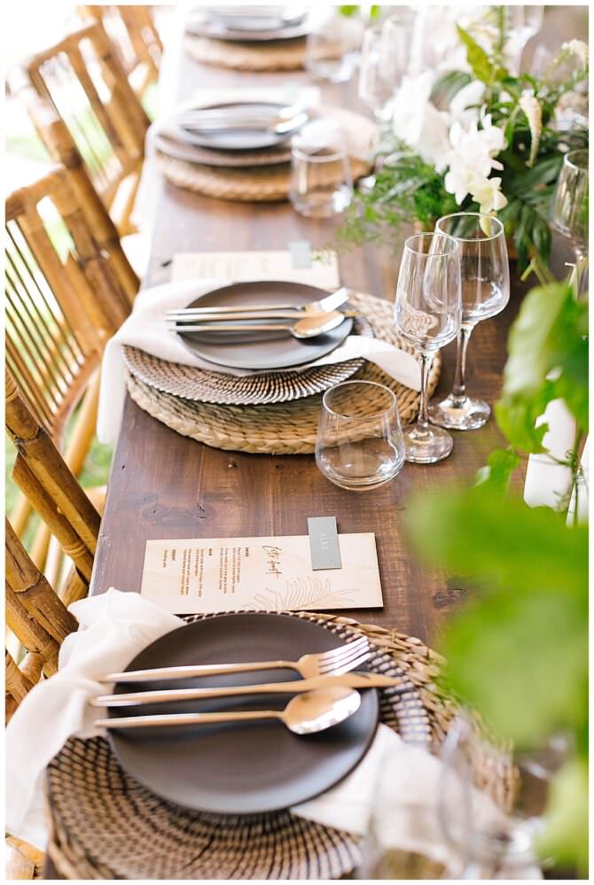 Polynesian Wedding Tabletop Decor