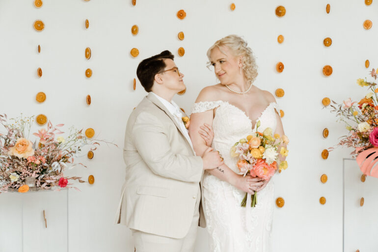 Queer Citrus Wedding Styled Shoot