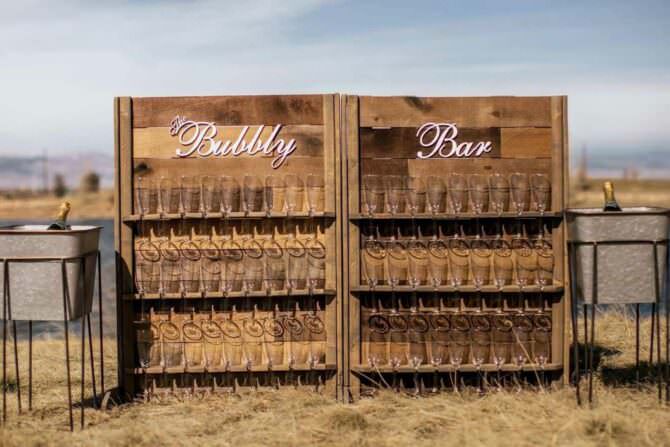 Rustic Wedding Beverage Wall