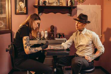 Tattoo Stations at Wedding Reception